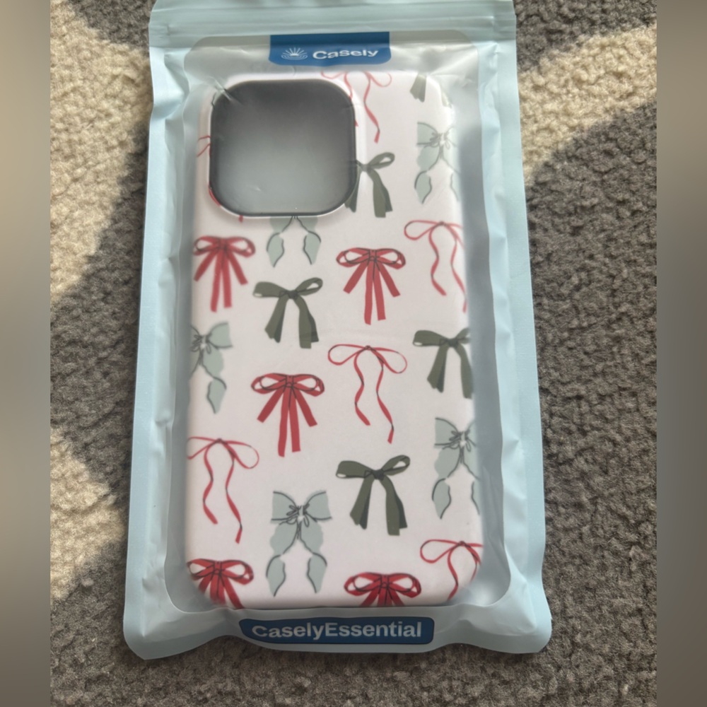 Bow Pattern Phone Case - Red and Green